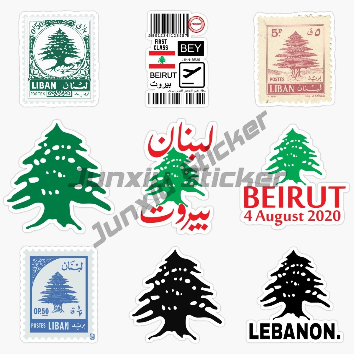 Car Accessories Lebanon - 레바논 삼나무 국기 자동차 스티커 자동차