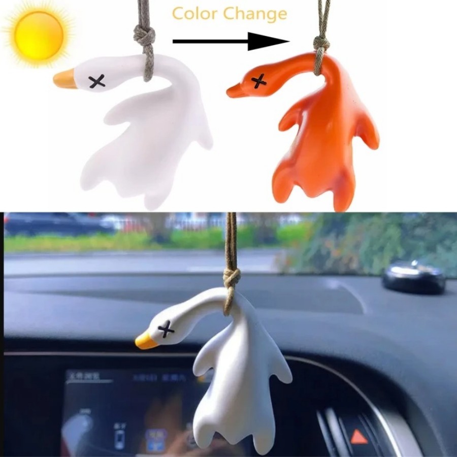 Car Blind Spot Mirror - 색상 변경 오리 자동차 장식 장식,