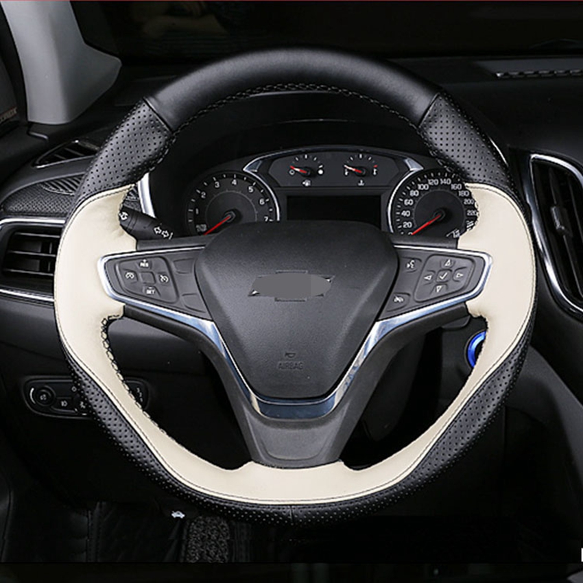 Car Accessories Xl6 - DIY 정품 가죽 자동차 핸들 커버,