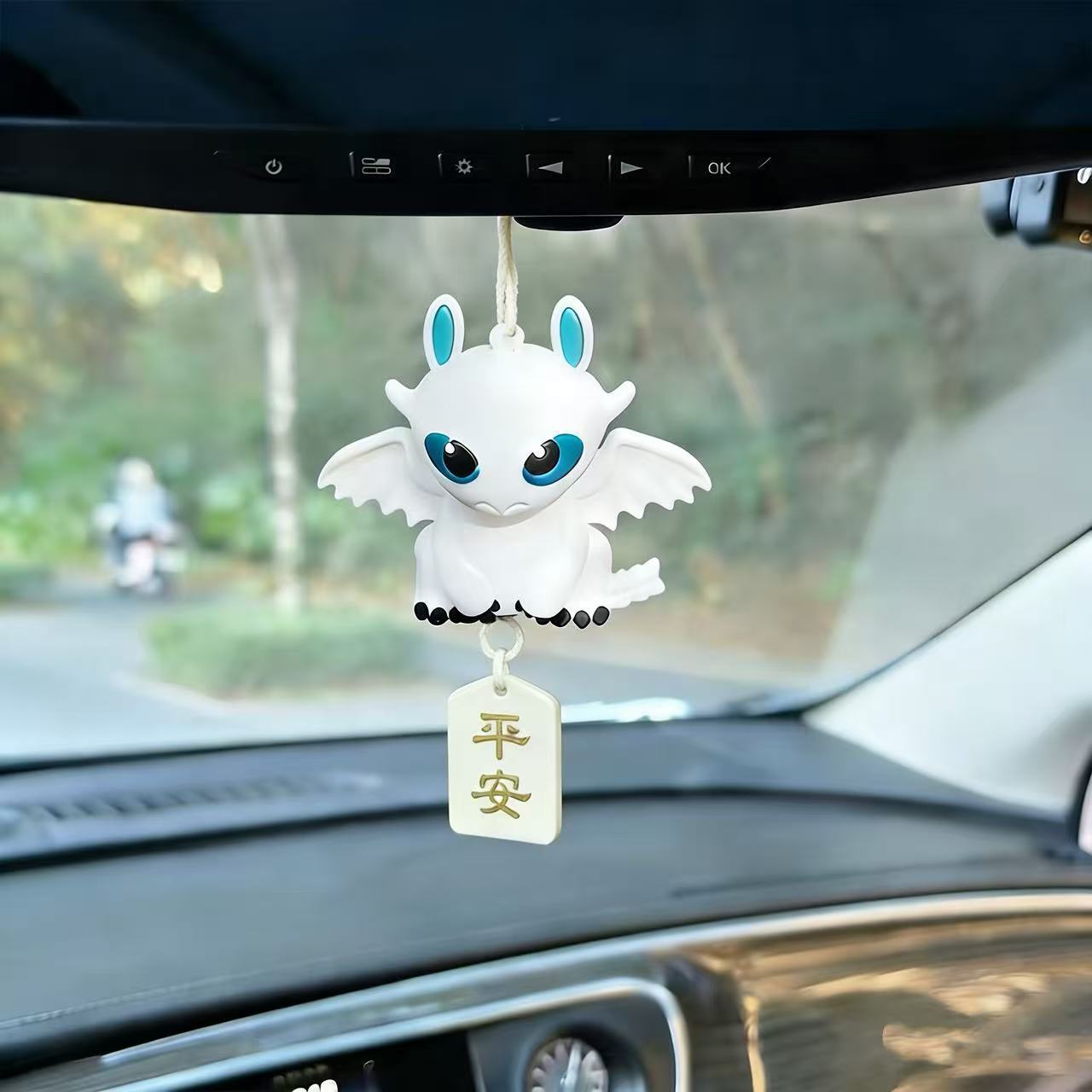 이빨없는 자동차 장식 인형, 귀여운 만화 플러시 장난감 - Car Accessories Hanging 리뷰 및 가격