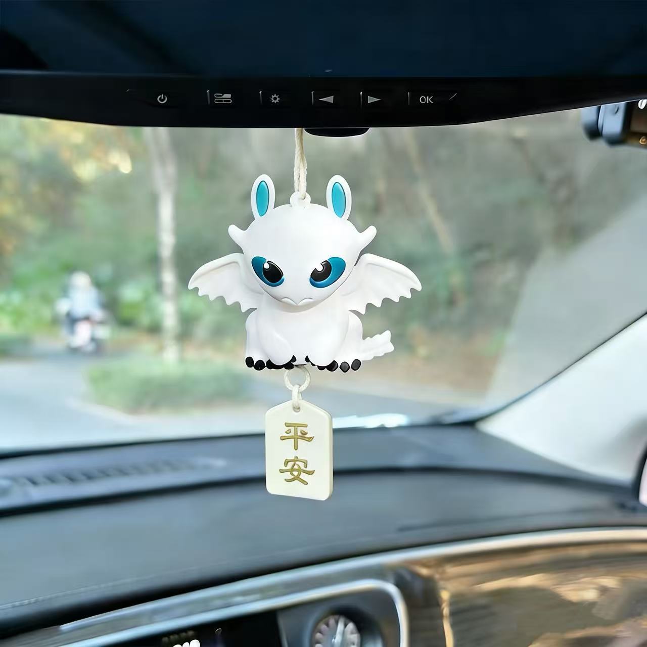 이빨없는 자동차 장식 인형, 귀여운 만화 플러시 장난감 - Car Accessories Hanging 리뷰 및 가격