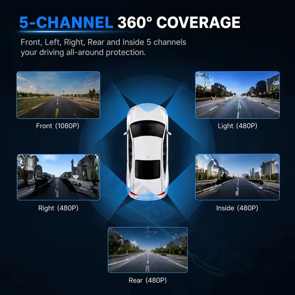 차량용 블랙박스, 4채널/5채널, Wi-Fi 지원, F - Car Accessories For Night Driving 리뷰 및 가격