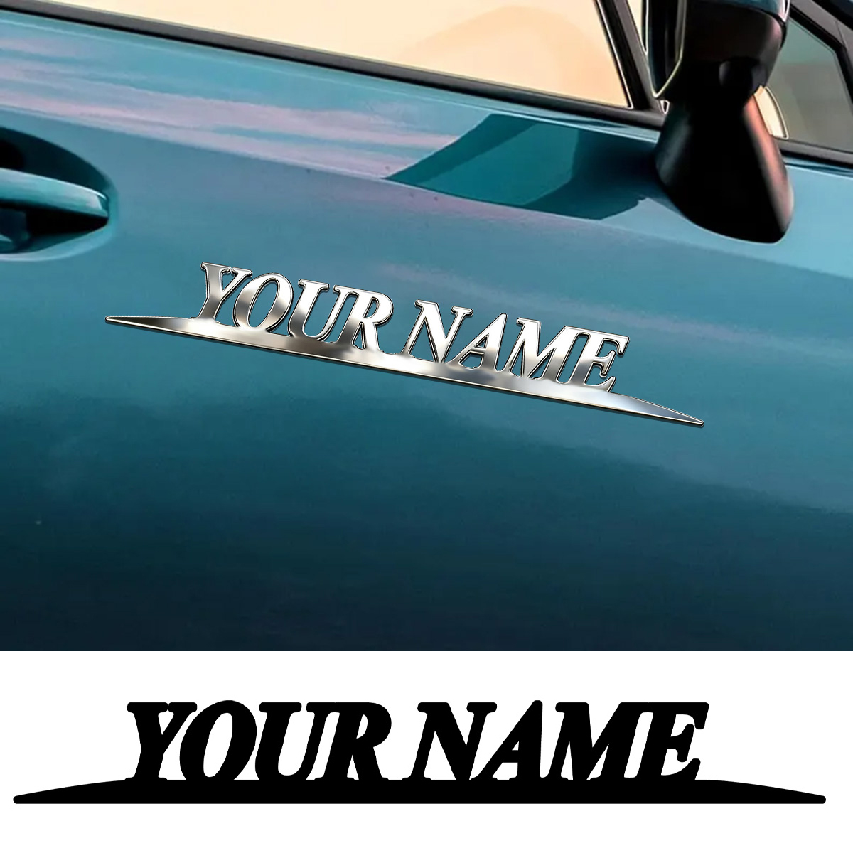금속 트렌디 YOUR NAME 스티커 맞춤형 로고 자동 - Car Accessories Name 리뷰 및 가격