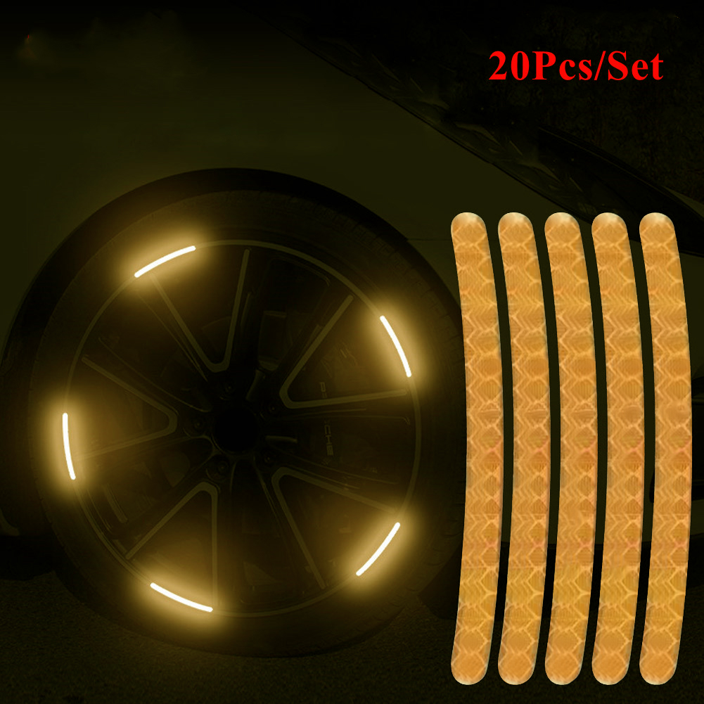 자동차 휠 허브 반사 스티커 세트 타이어 림 야간 안전 - Car Accessories For Night Driving 리뷰 및 가격