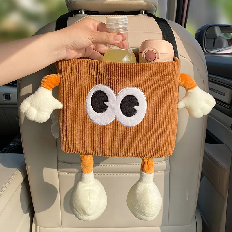 자동차 쓰레기통, 만화 눈 우산 물병 보관 가방, 자동 - Car Accessories Hanging 리뷰 및 가격