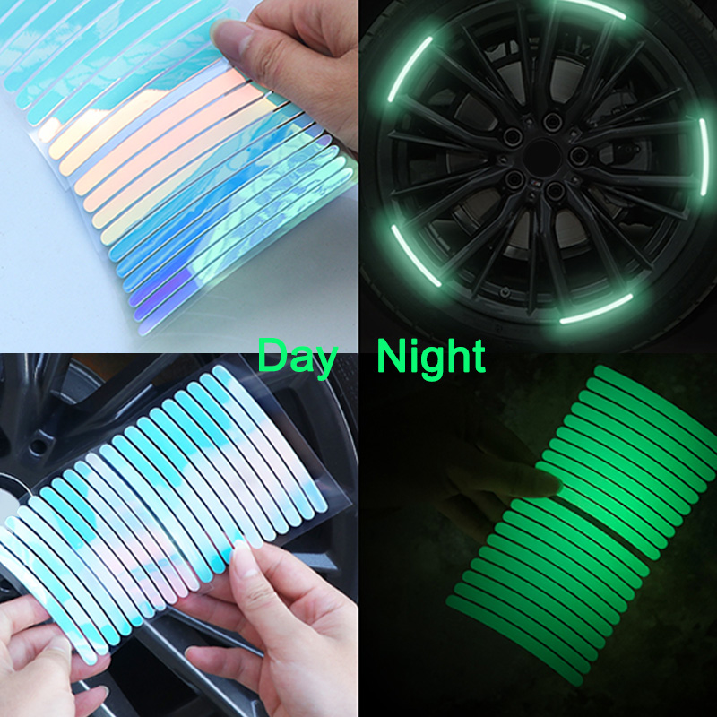 10/20/40PCS 반사 스티커 자동차 바퀴 타이어  - Car Accessories For Night Driving 리뷰 및 가격