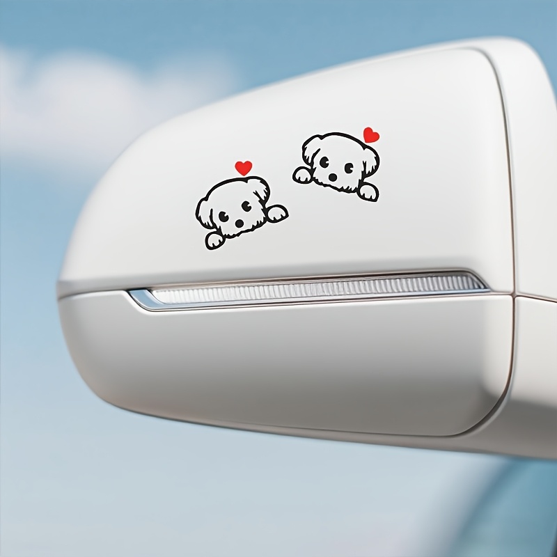 2PCS 귀여운 만화 개 재미있는 비닐 스티커 데칼 자 - Car Accessories On Amazon 리뷰 및 가격
