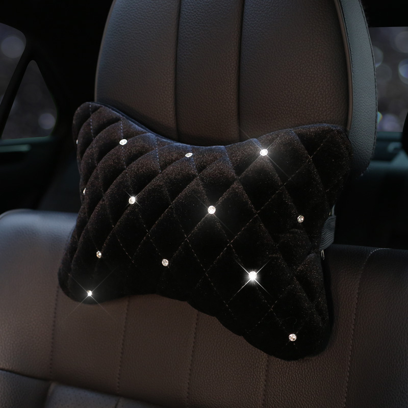 블라인드 라인 석 자동차 목 베개 겨울 플러시 크리스탈 - Car Accessories For Winter 리뷰 및 가격