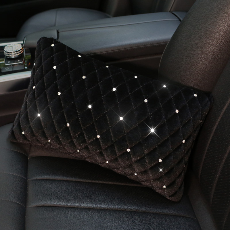블라인드 라인 석 자동차 목 베개 겨울 플러시 크리스탈 - Car Accessories For Winter 리뷰 및 가격