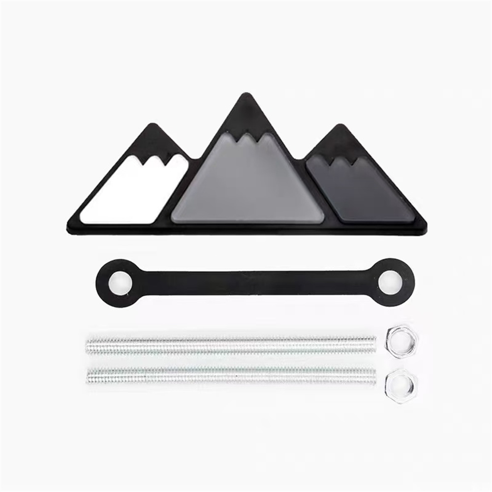 1개 알루미늄 3D 삼색 스노우 마운틴 자동차 배지,  - Car Accessories For Winter 리뷰 및 가격